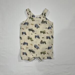 Angel Dear Tractors And‎ Friends Uní Overall Shirtie Size 6-12 Months Baby